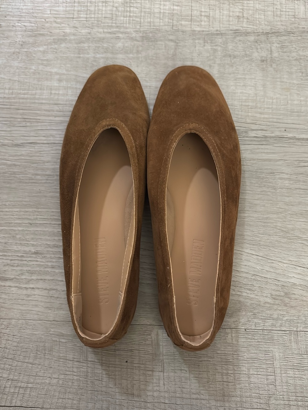 Steve Madden Tan Suede Ballet Flats